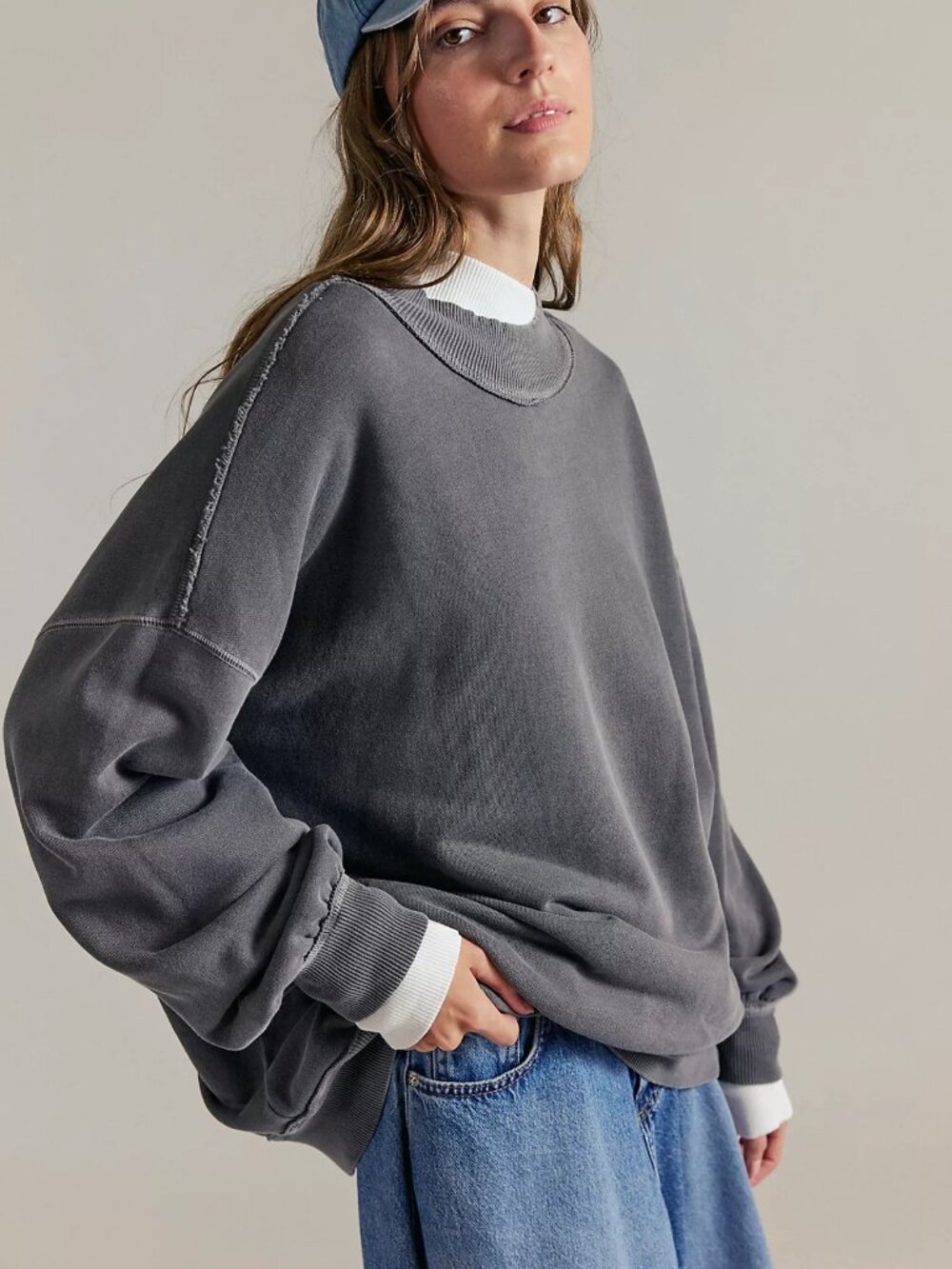 Brand New Free People Palm Springs Pullover - 100% Cotton - Size Small - Washed